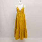 Load image into Gallery viewer, Long backless cotton dress with shell detail TDM65325

