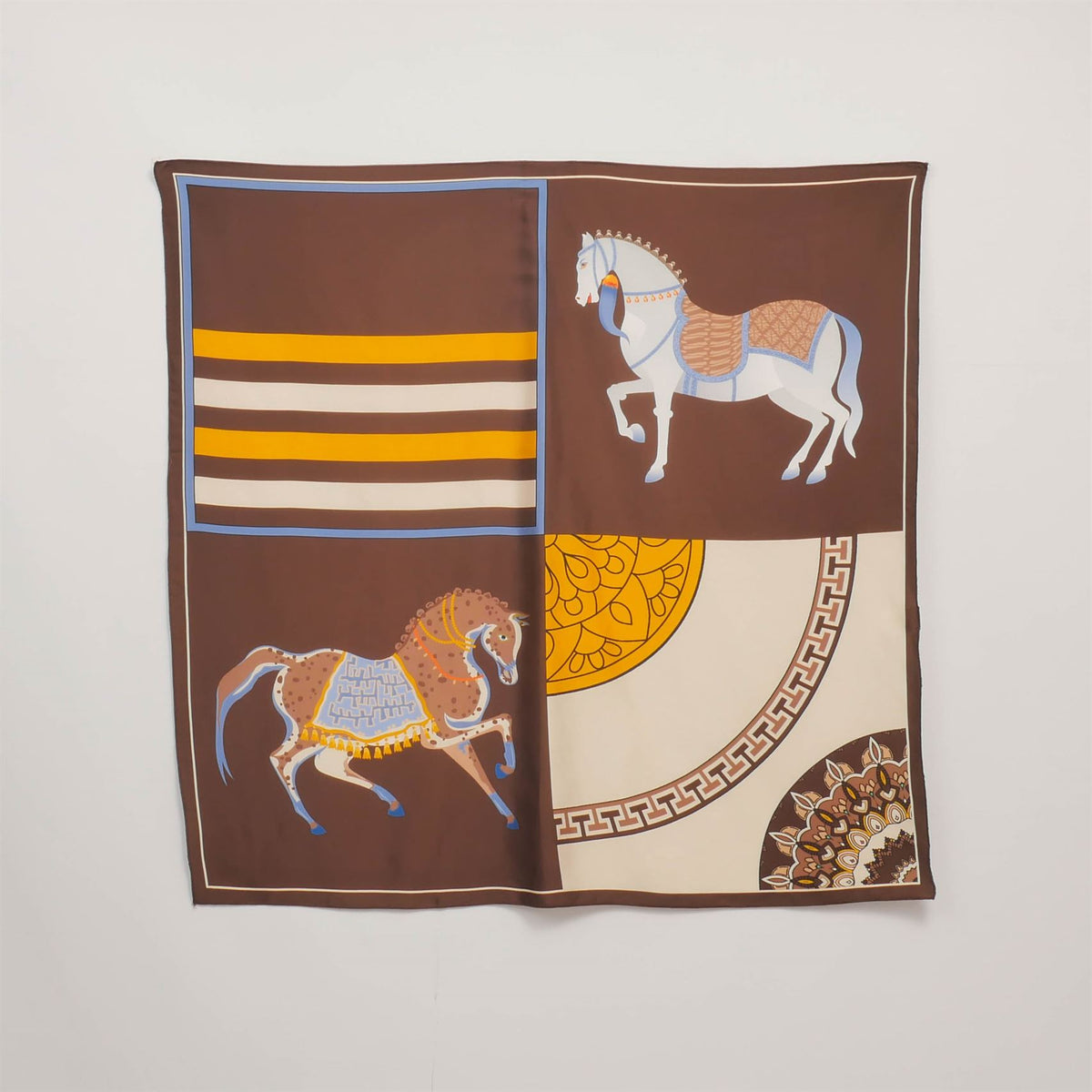 Horse print square scarf 80x80 kd8824vs