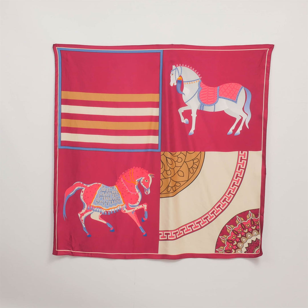 Horse print square scarf 80x80 KD8824VS