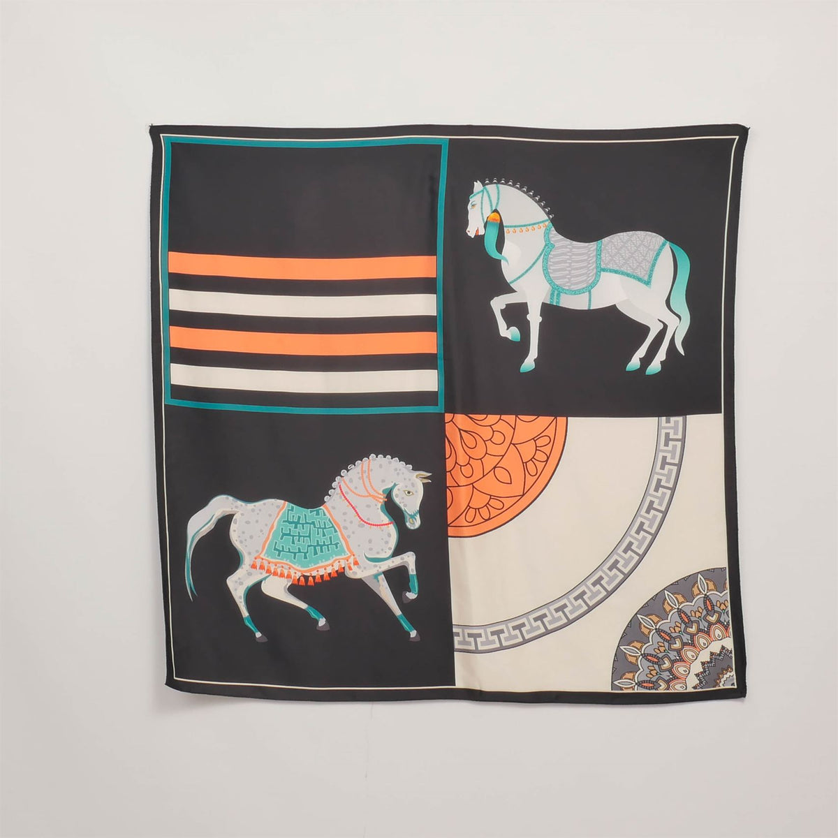 Horse print square scarf 80x80 kd8824vs