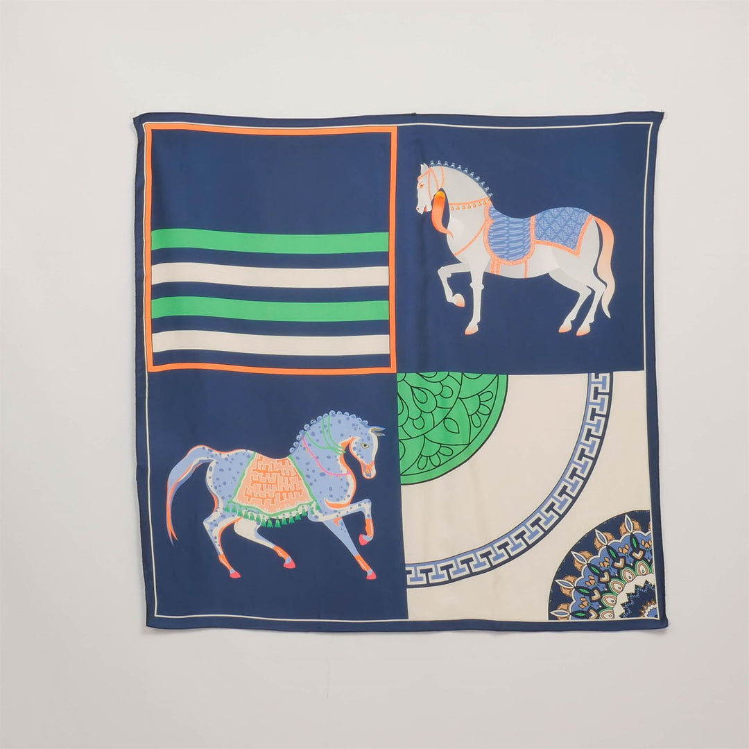 Horse print square scarf 80x80 KD8824VS