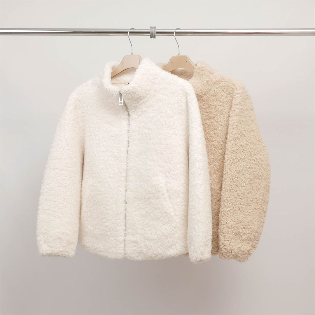 Veste douce en laine effet mouton DSY25026