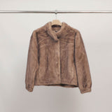 Short coat in ultra-soft faux fur DSY2171