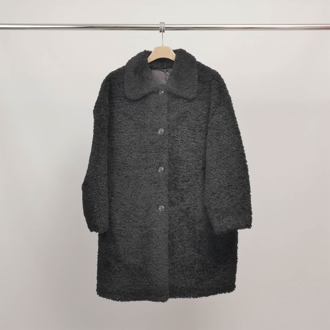 Mid-length bouclé wool coat DSY25030