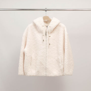 Blouson capuche en laine bouclette DSY25023