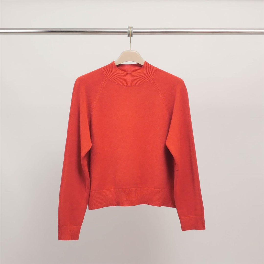 High-neck fine-knit sweater DSY9513