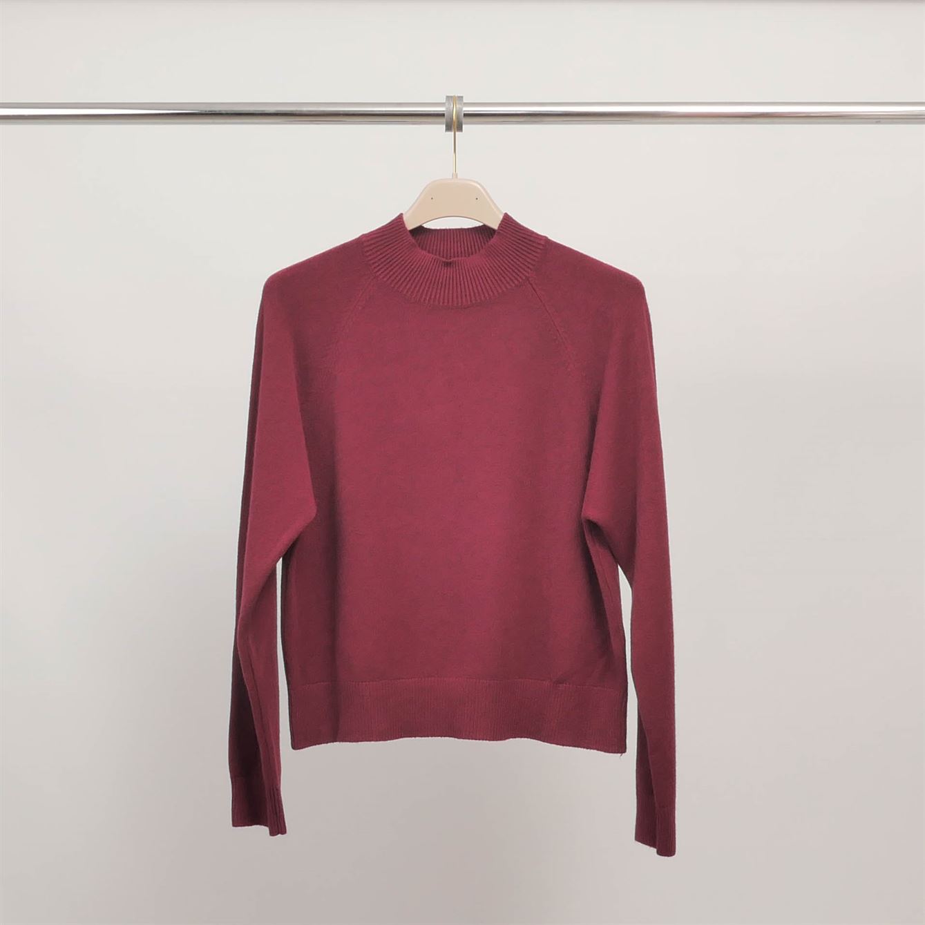 High-neck fine-knit sweater DSY9513