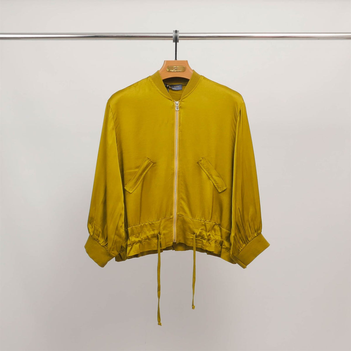 Satin zip up bomber jacket db93021vs