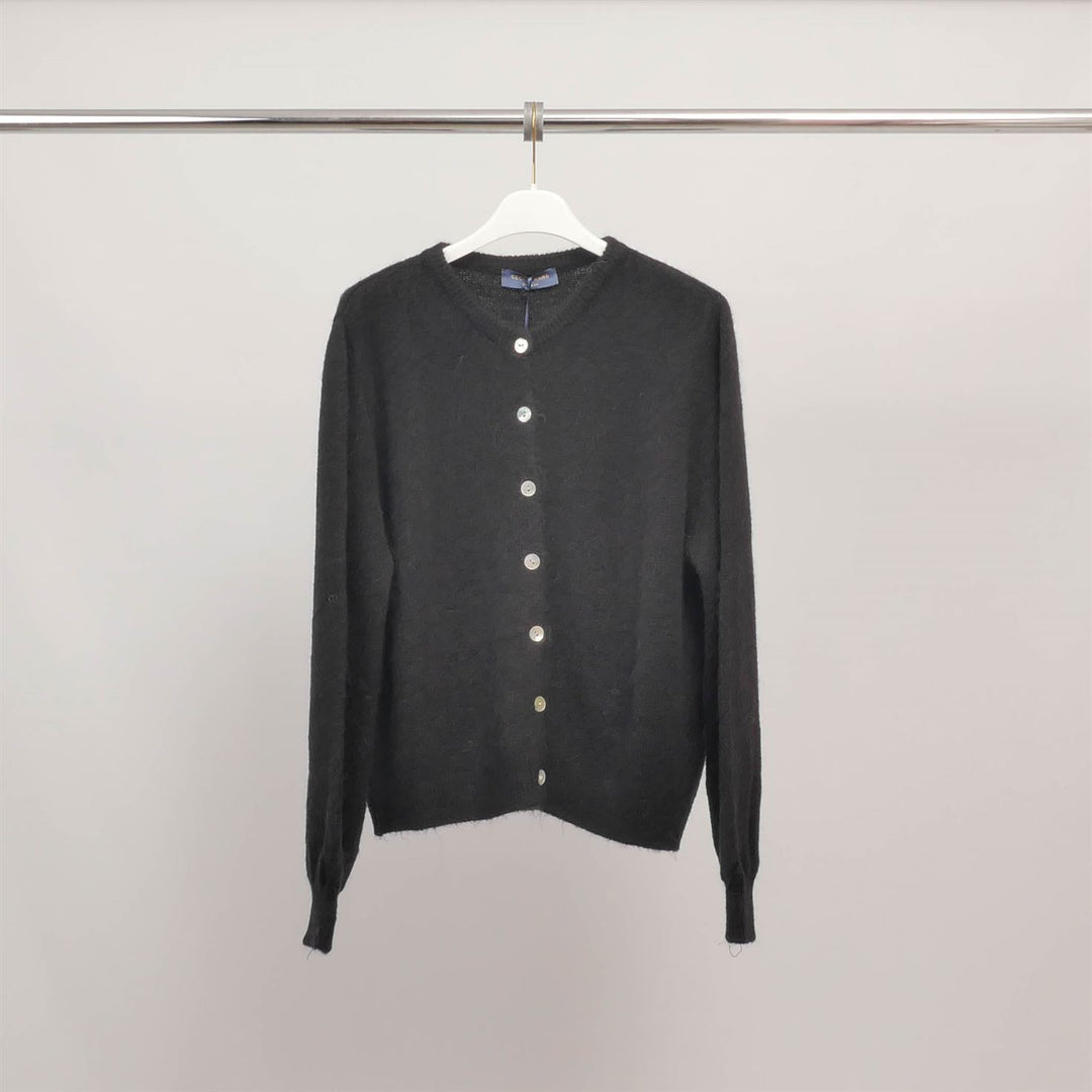 Gilet col rond en maille duveteuse PJ25005