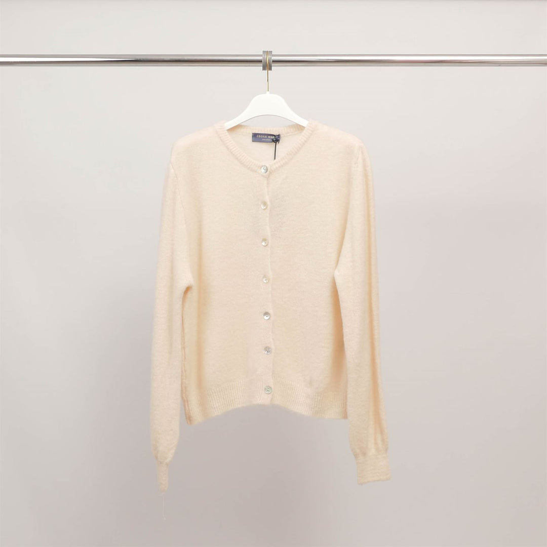 Gilet col rond en maille duveteuse PJ25005