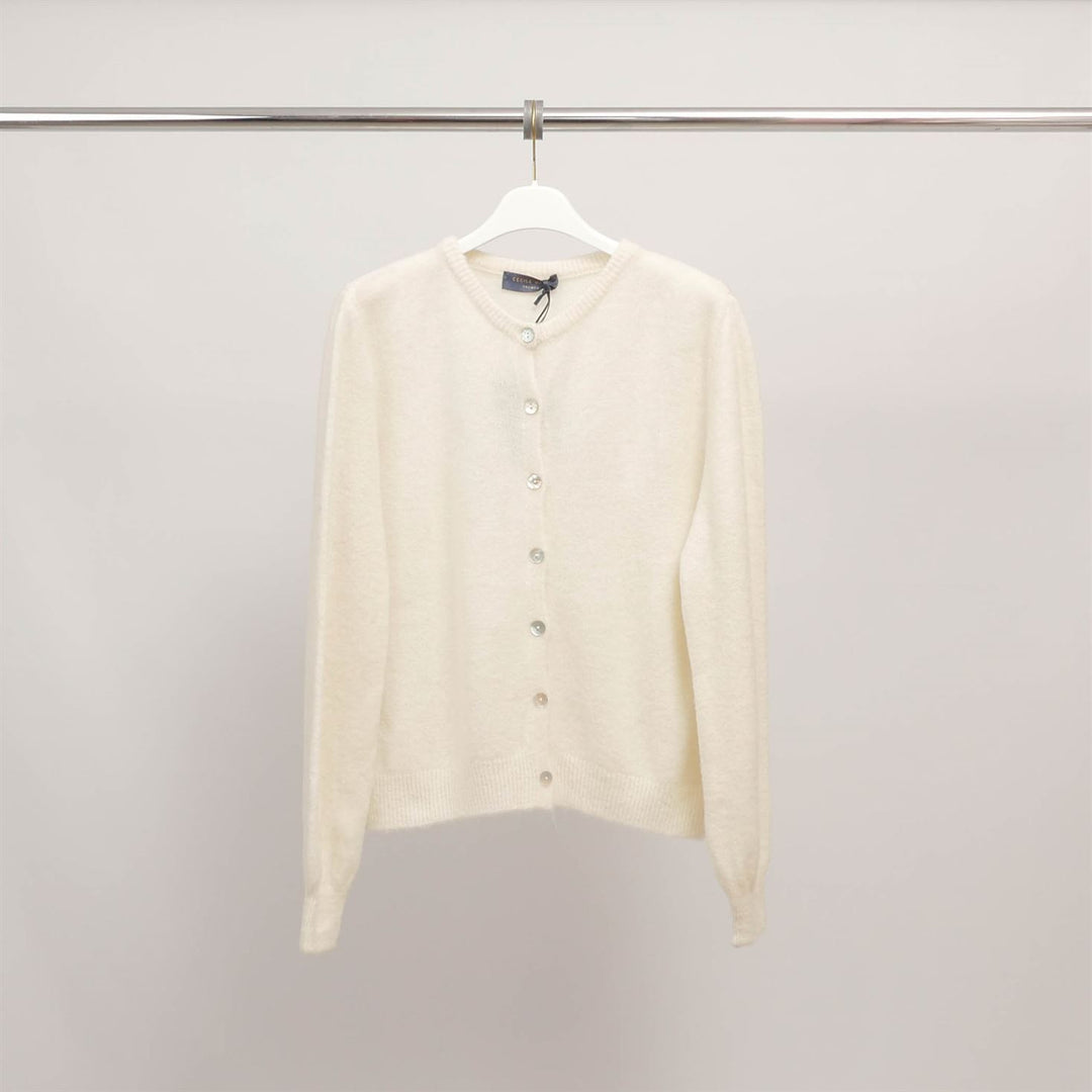 Gilet col rond en maille duveteuse PJ25005