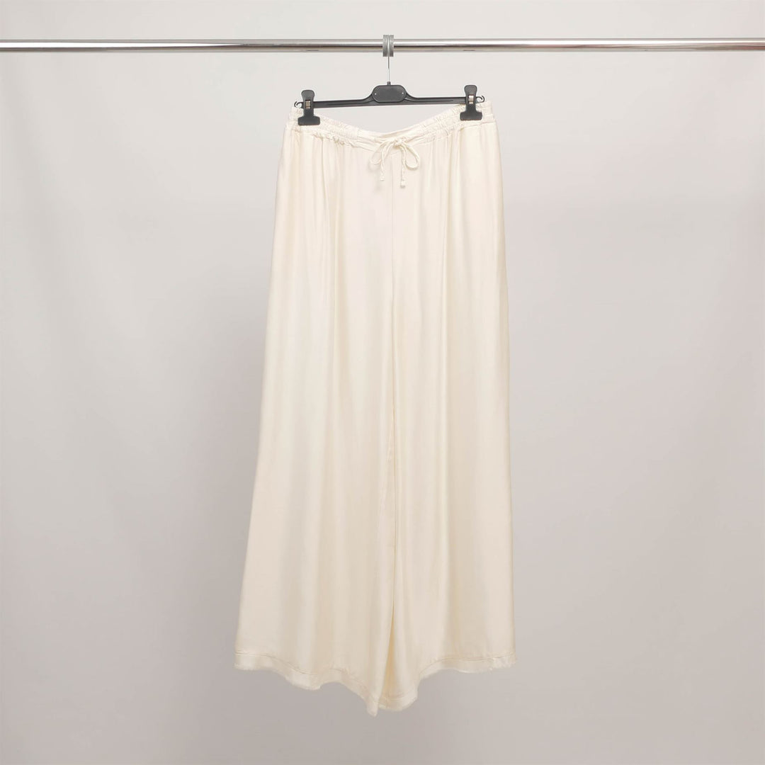 Wide-leg satin trousers with elasticated waist MJ33123VS