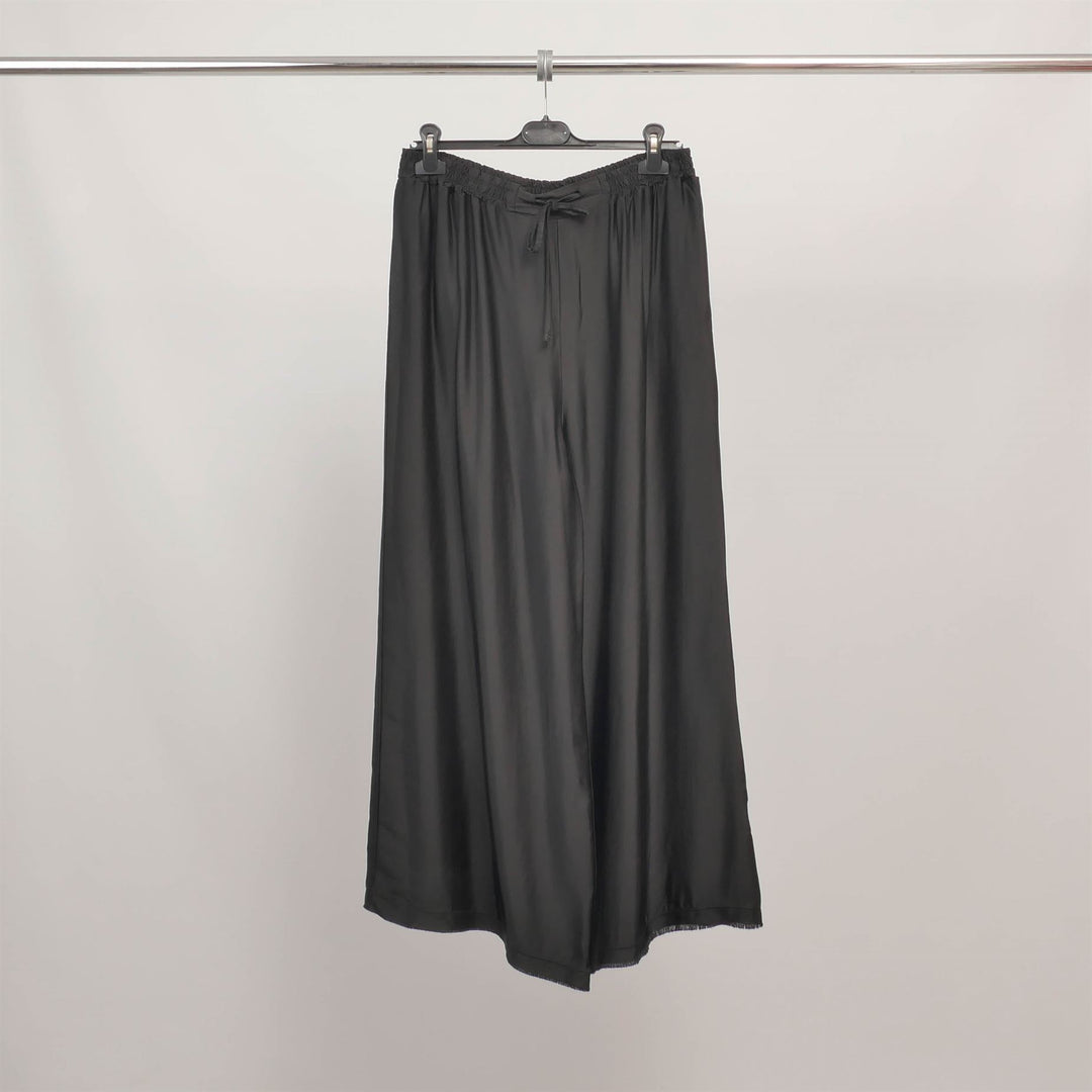 Wide-leg satin trousers with elasticated waist MJ33123VS