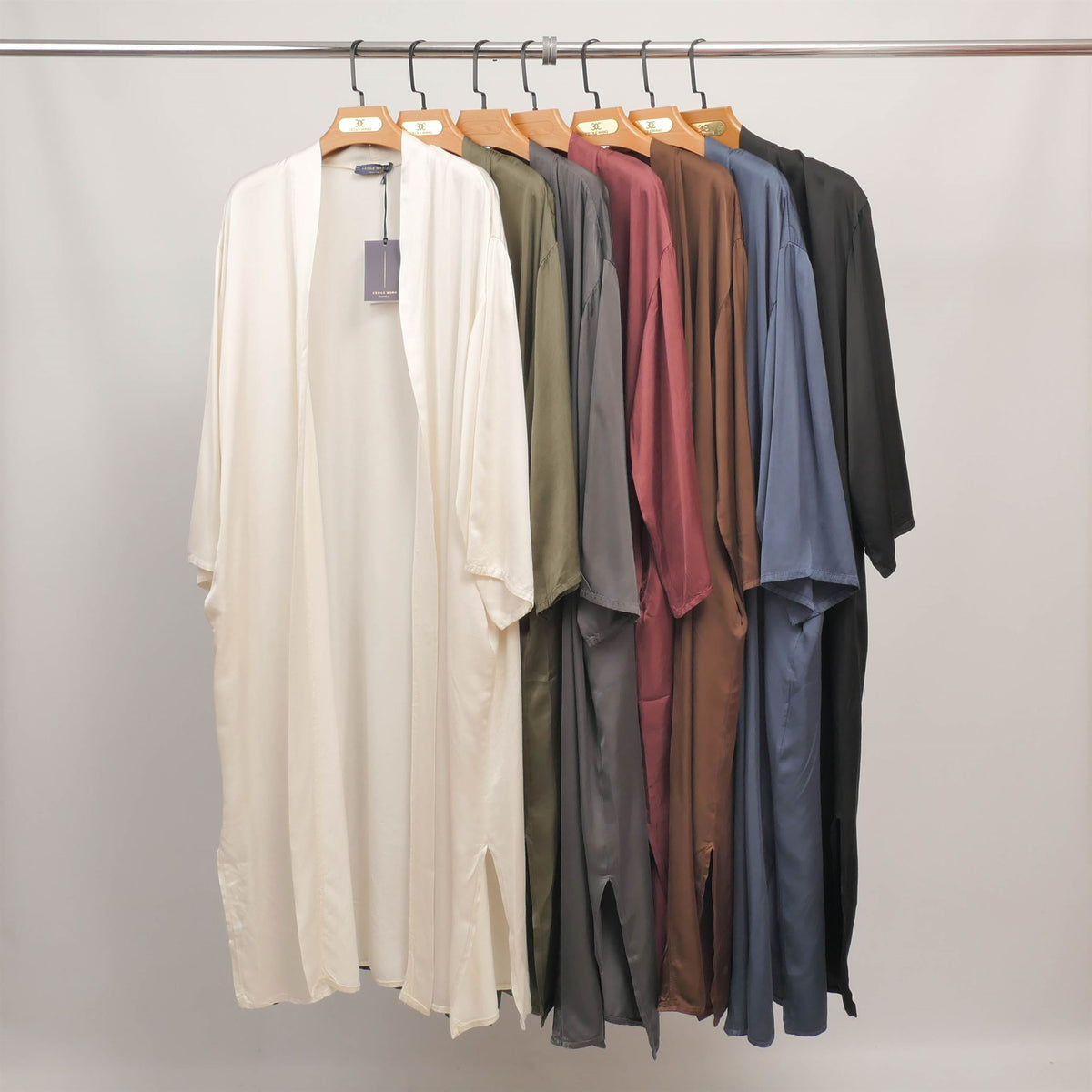 Long flowing satin kimono kd9223vs