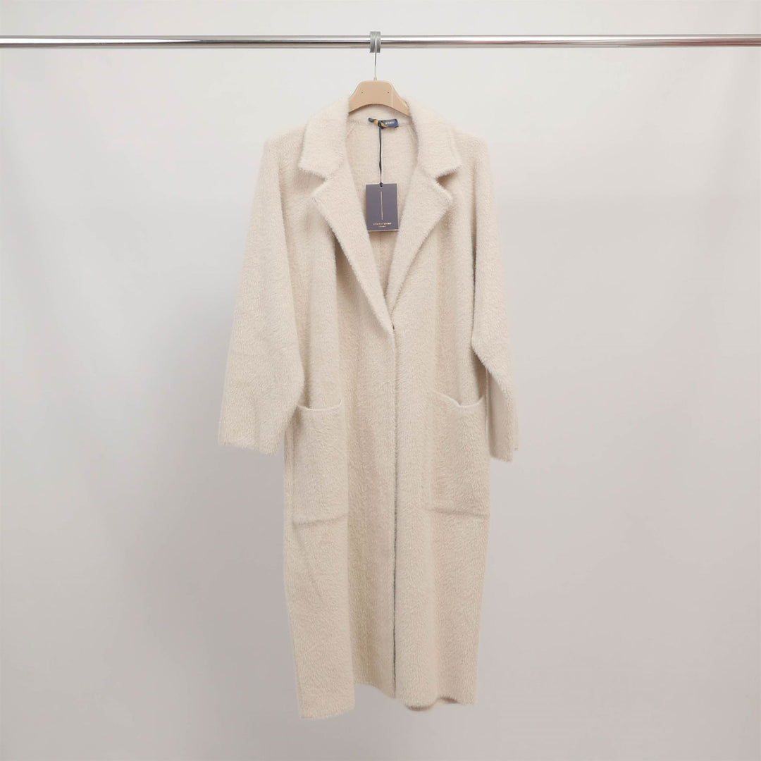 Ultra-soft plush knit long coat DSY2308