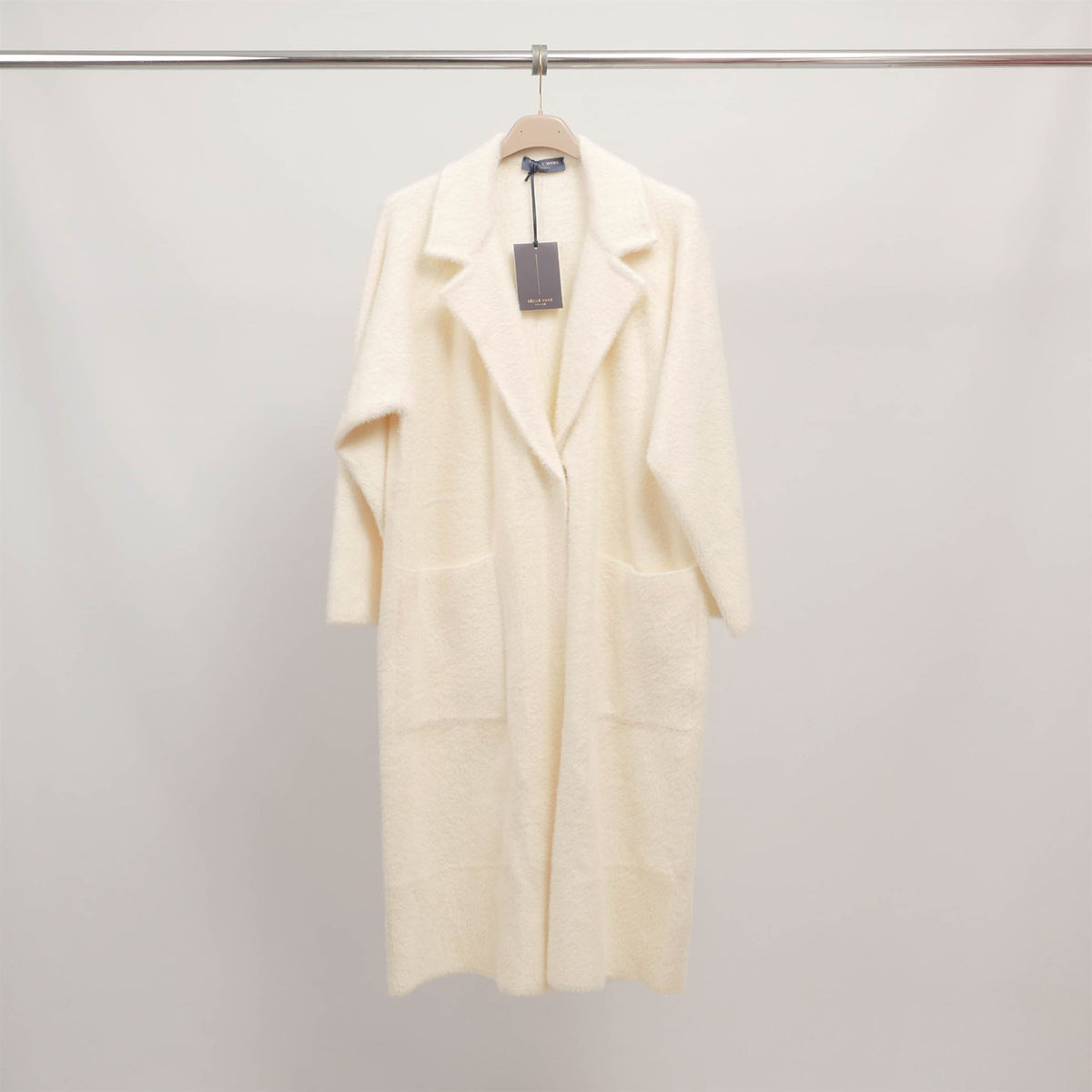 Ultra soft plush knit long coat dsy2308