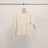 Pull col montant côtelé ajusté DSY9546
