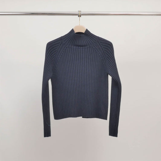 Pull col montant côtelé ajusté DSY9546