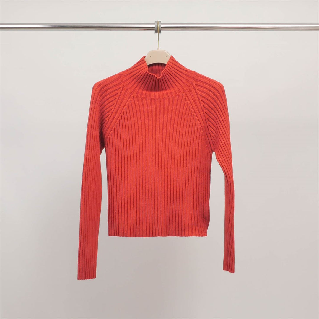 Fitted ribbed turtleneck sweater DSY9546