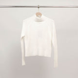 Pull col montant côtelé ajusté DSY9546