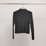 Pull col montant côtelé ajusté DSY9546