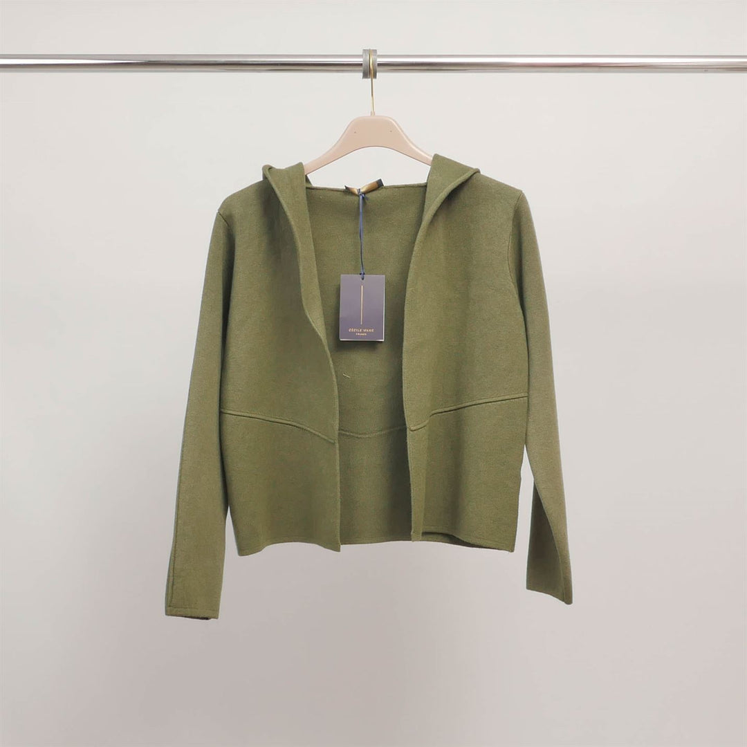 Fine knit jacket with hood DSY9510