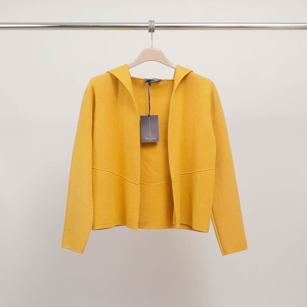 Fine knit jacket with hood DSY9510