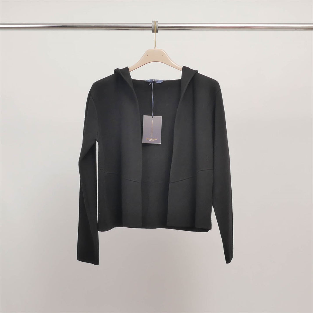 Fine knit jacket with hood DSY9510
