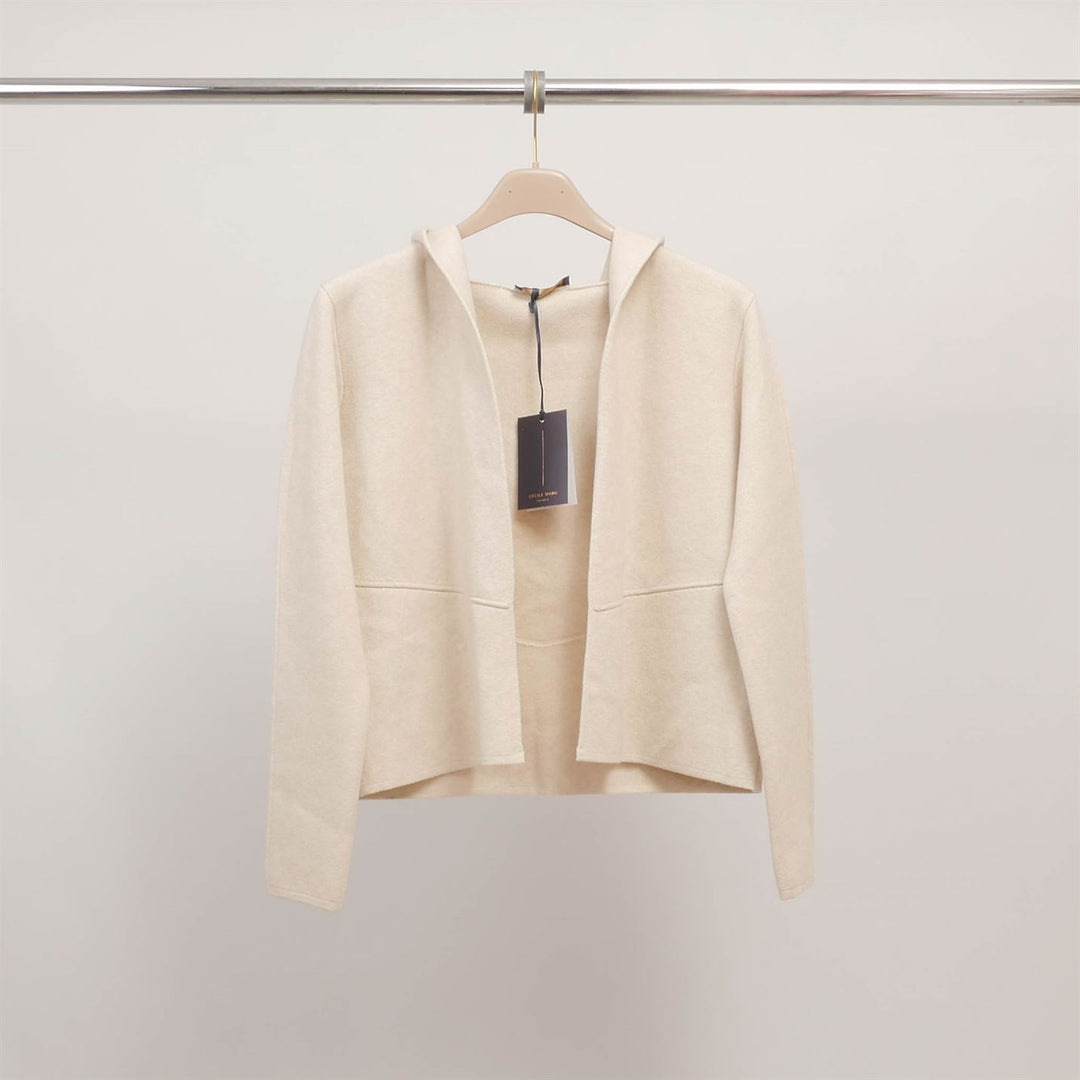 Fine knit jacket with hood DSY9510