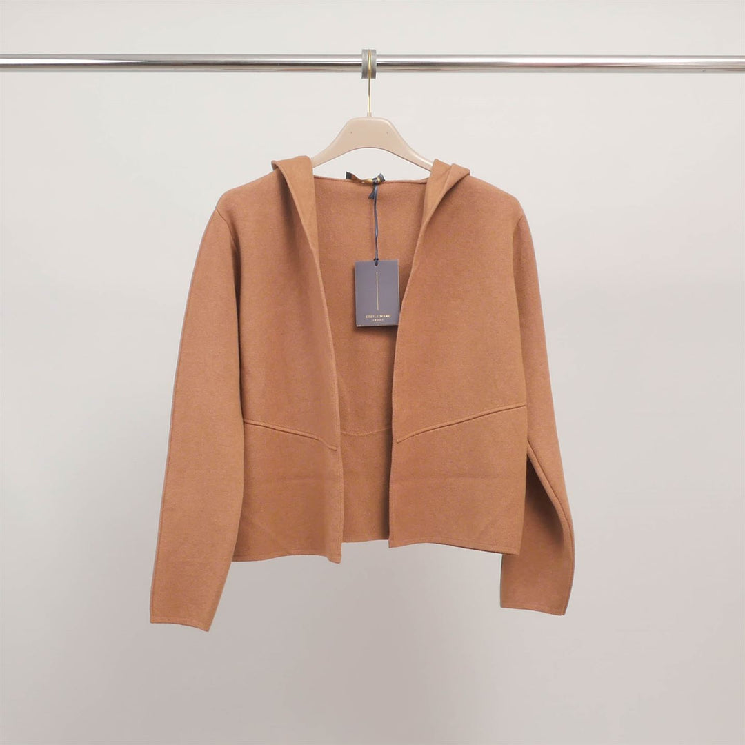 Fine knit jacket with hood DSY9510