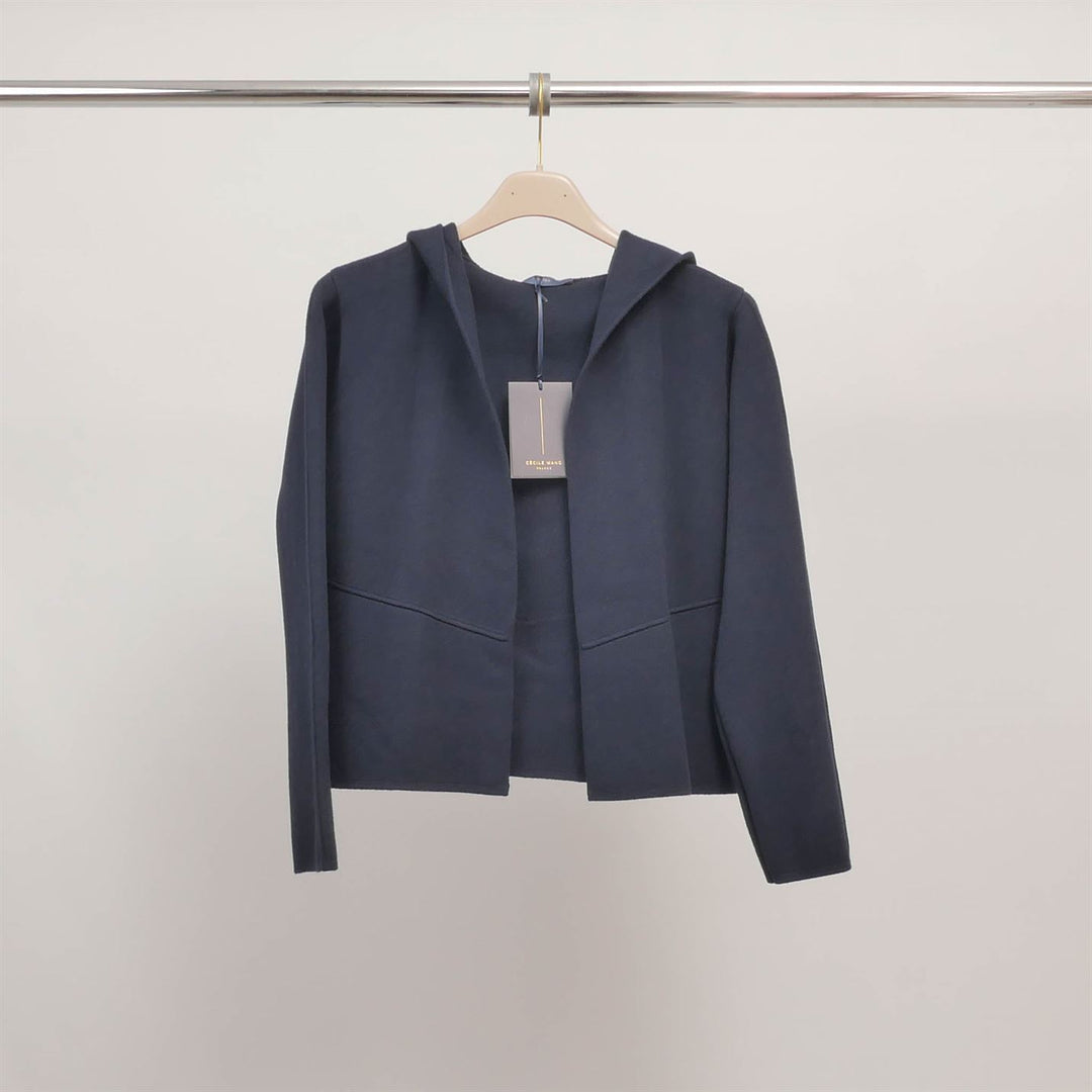 Fine knit jacket with hood DSY9510