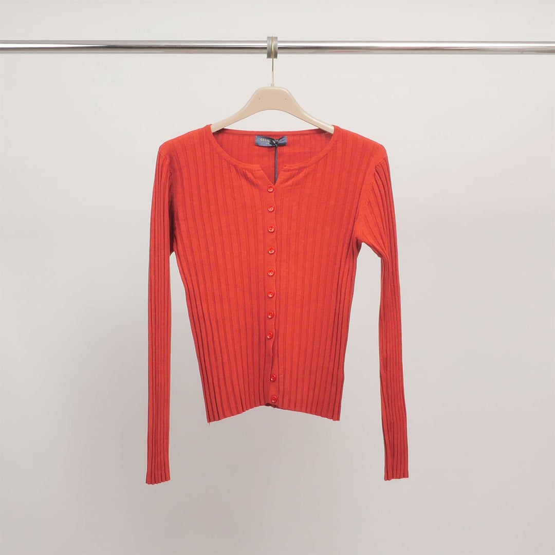 DSY9582 Fine Knit Ribbed Fitted Vest