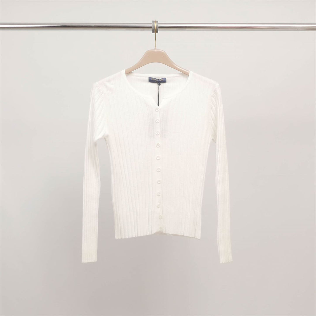 DSY9582 Fine Knit Ribbed Fitted Vest