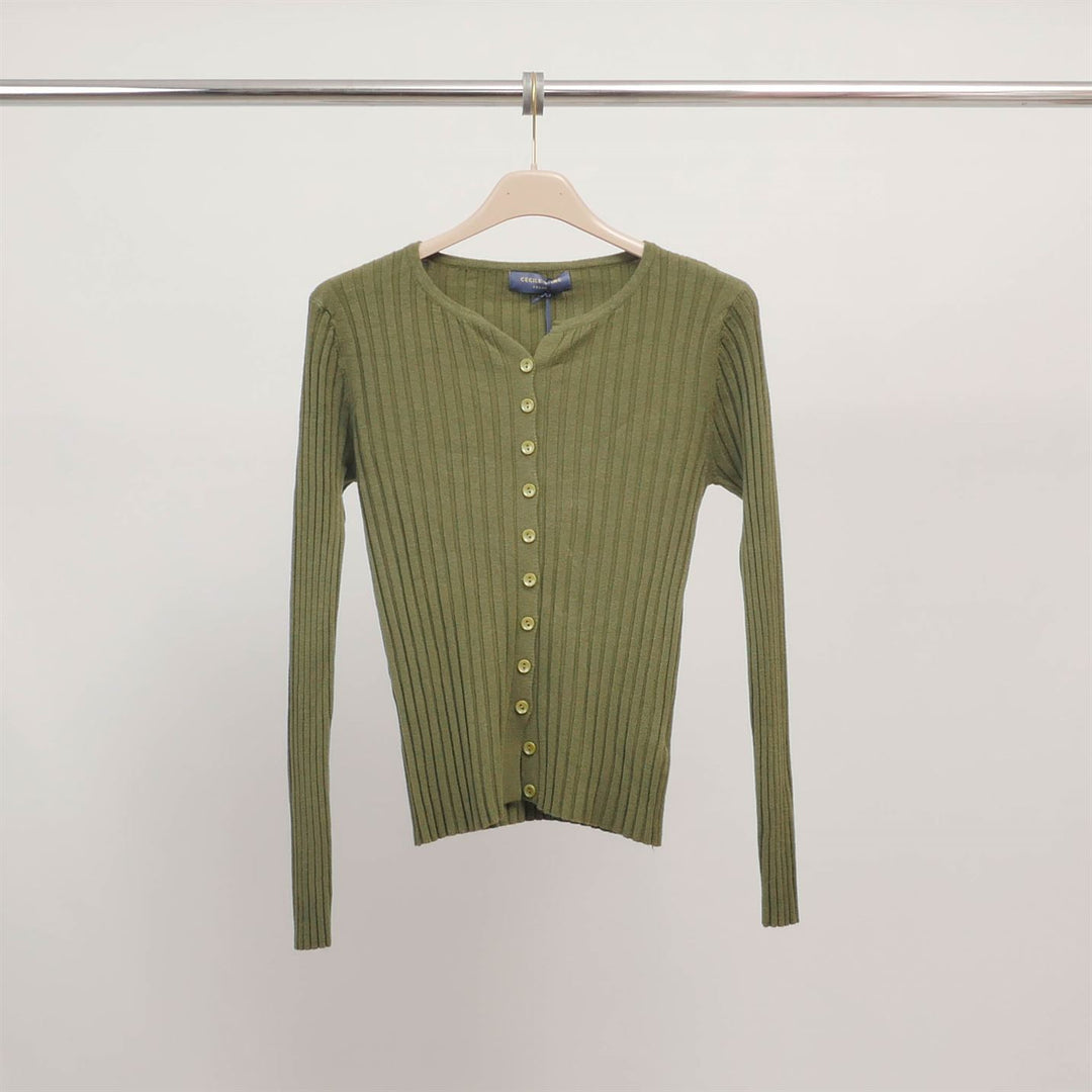 DSY9582 Fine Knit Ribbed Fitted Vest