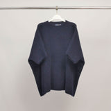 Pull oversize manches courtes en maille duveteuse MCL24616