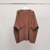 Pull oversize manches courtes en maille duveteuse MCL24616