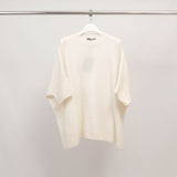 Pull oversize manches courtes en maille duveteuse MCL24616
