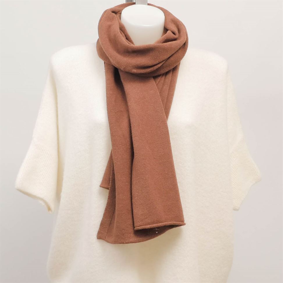 Plain soft knit scarf yf61014