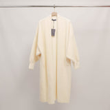 Manteau long en maille duveteuse sans fermeture DSY2128