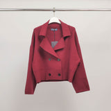 Veste courte croisée à col tailleur HY30760