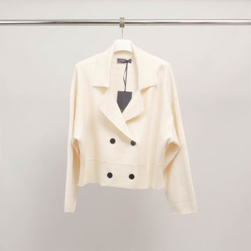 Veste courte croisée à col tailleur HY30760