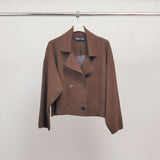 Veste courte croisée à col tailleur HY30760