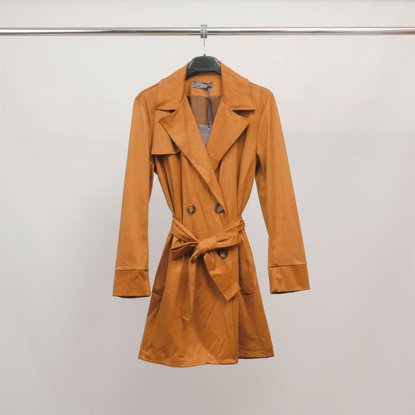 Double-breasted belted trench coat TDM37322