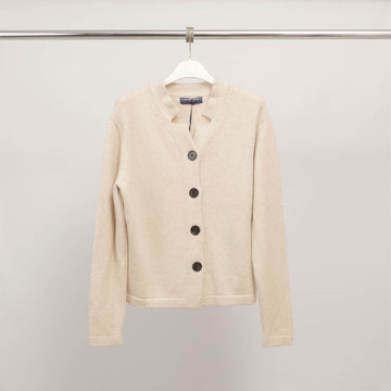 Gilet col V à gros boutons HY86080