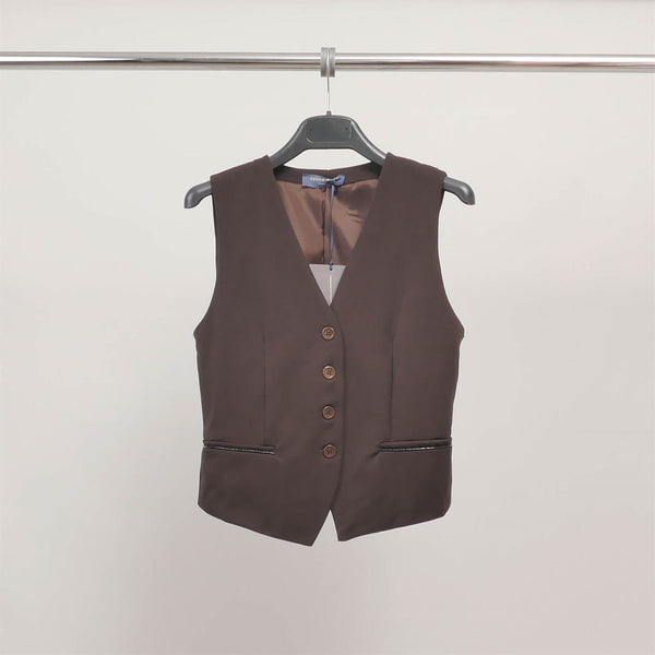 Gilet tailleur boutonné sans manches TDM71724
