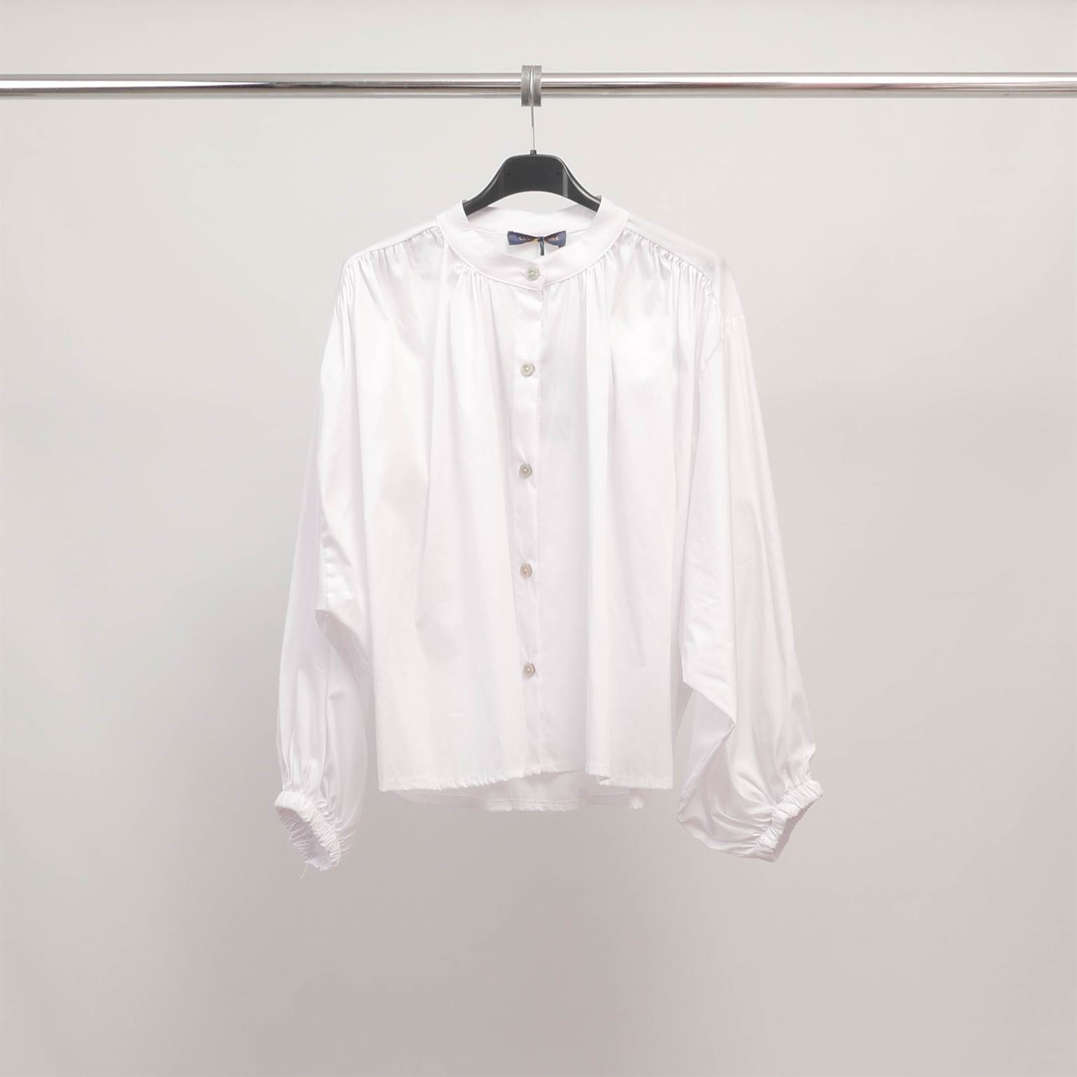 Chemise col mao manches bouffantes TDM06925