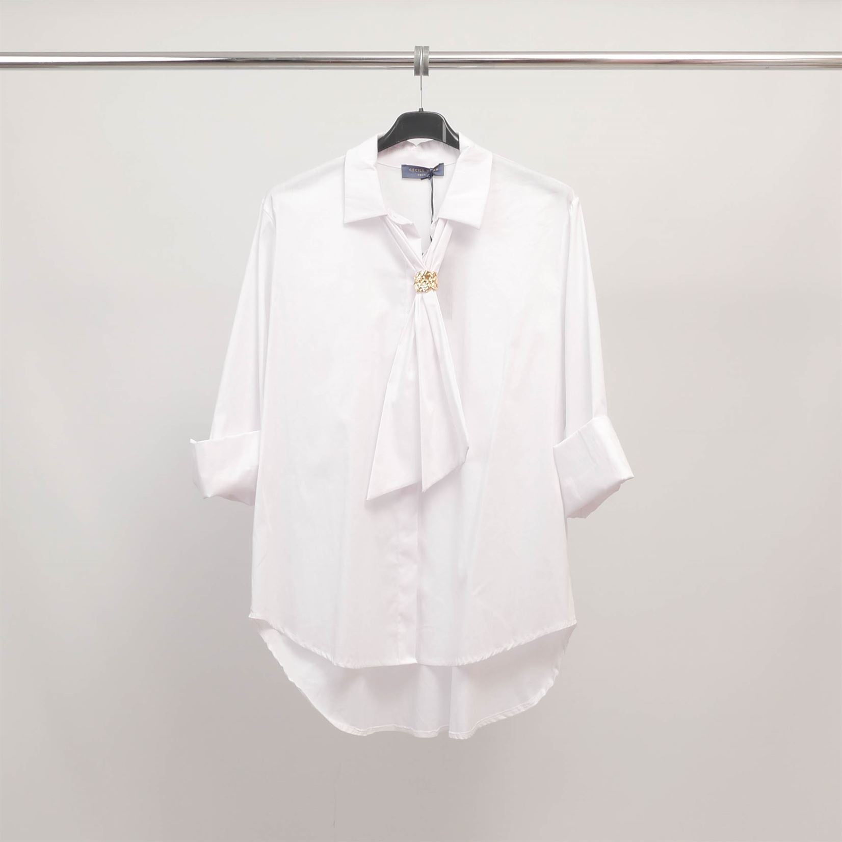 Chemise à nœud bijou manches longues TDM71025