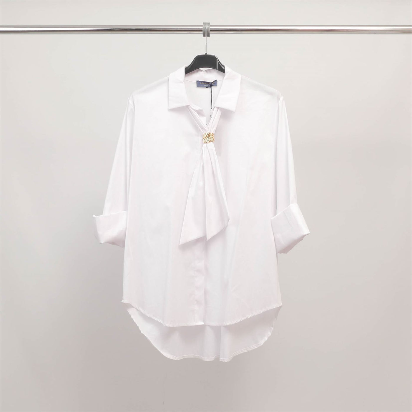 Chemise à nœud bijou manches longues TDM71025