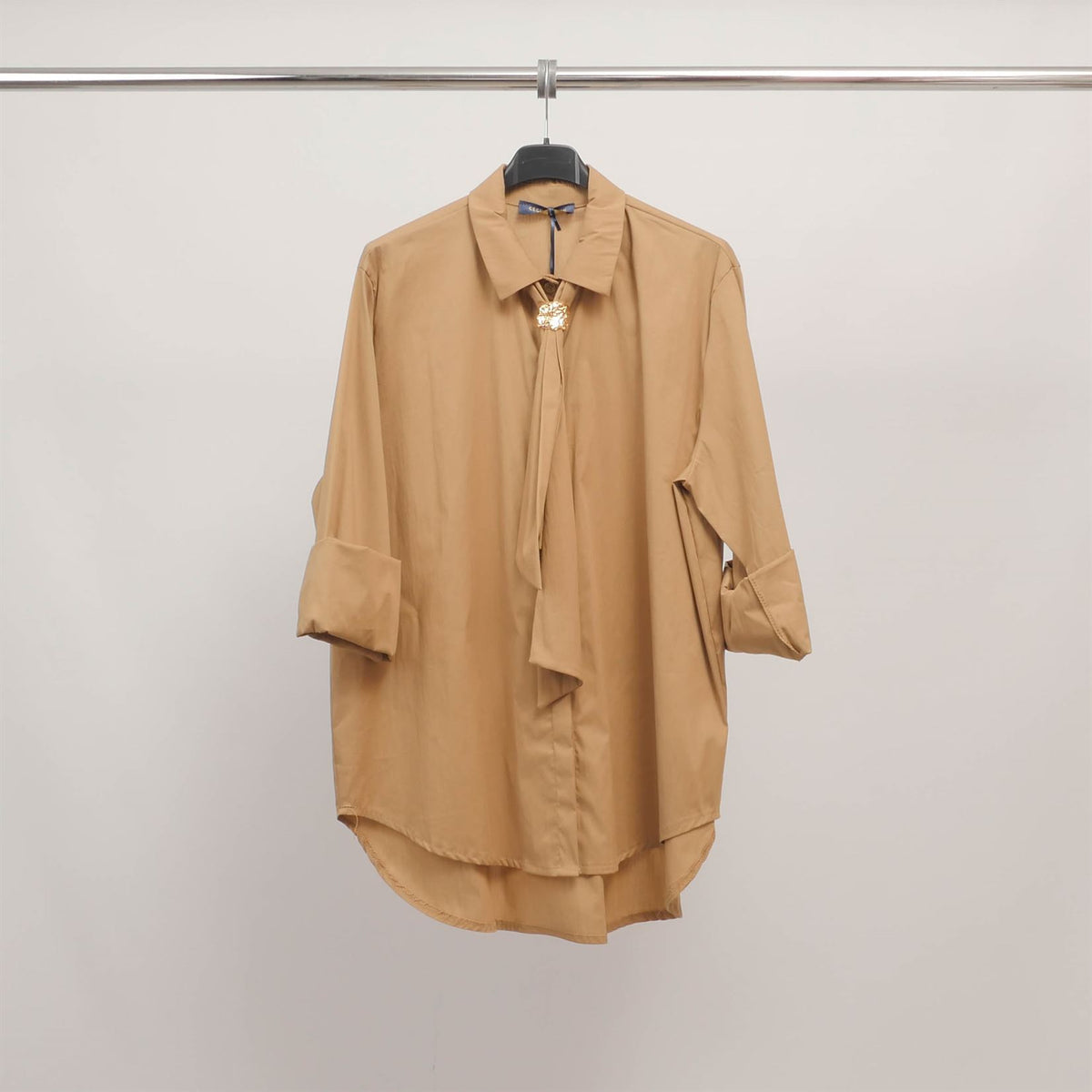 Chemise à nœud bijou manches longues tdm71025