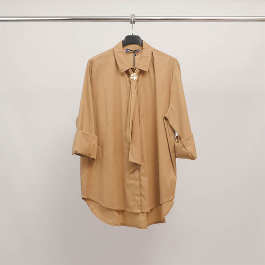 Chemise à nœud bijou manches longues TDM71025